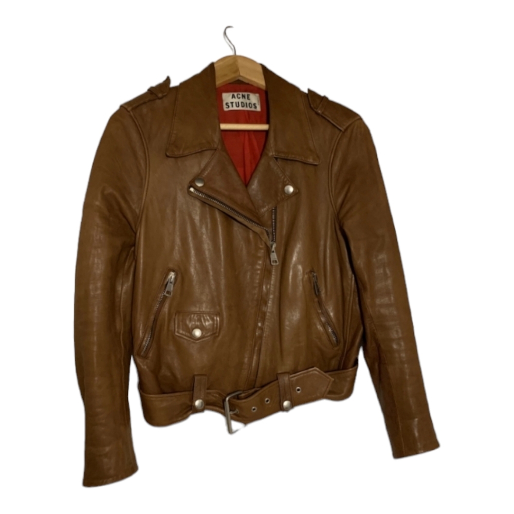 Acne Studios Leather Jacket in Camel Cognac Brown - DE 36 / US 4 - Picture 3 of 4